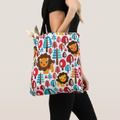 schattige retro Lion kinder illustratie Tote Bag (Dichtbij)