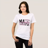 Schattige Retro Mama Tri-Blend Shirt (Voorkant volledig)