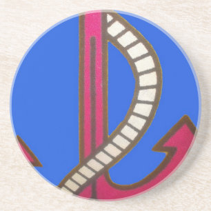 schattige Retro  marine Achor.jpg Zandsteen Onderzetter