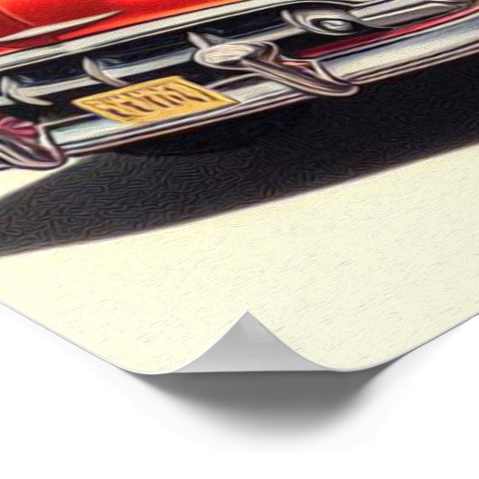 Schattige  Retro Meisje Schilderen Poster (Hoek)