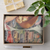 Schattige  Retro Meisje Schilderen Tissuepapier (Geschenk)