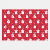 Schattige Retro Mid-century Frosty Gold Rood Inpakpapier Vel (Voorkant 3)