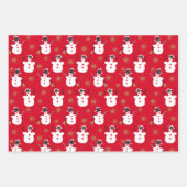 Schattige Retro Mid-century Frosty Gold Rood Inpakpapier Vel (Voorkant)