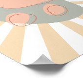 Schattige Retro Modern Wandraam Poster | pootafdru (Hoek)