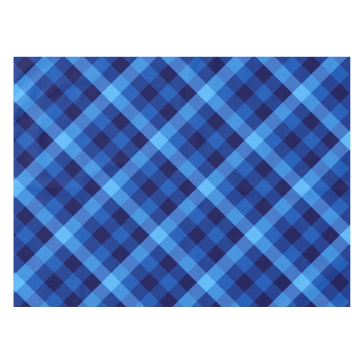 Schattige Retro Ocean Blue Plaid Klein Tafelkleed (Voorkant (Horizontaal))
