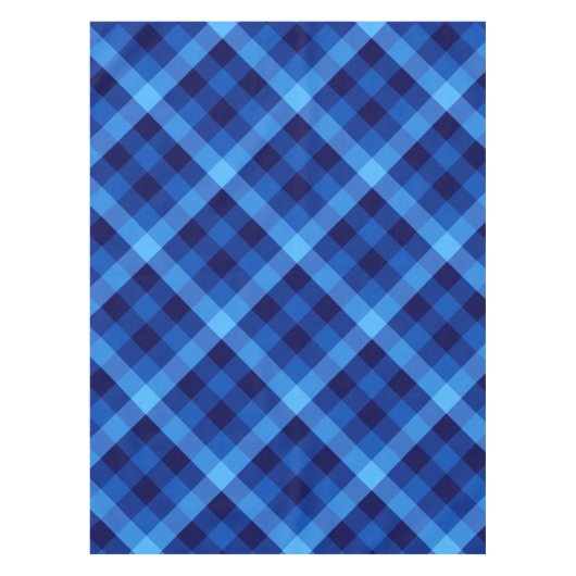 Schattige Retro Ocean Blue Plaid Klein Tafelkleed (Voorkant)