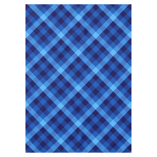 Schattige Retro Ocean Blue Plaid Medium Tafelkleed (Voorkant)