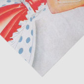 schattige retro  ontkoppelde dame bakken tissuepapier (Detail)