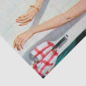 schattige retro  ontkoppelde dame koken tissuepapier (Detail)