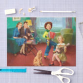 schattige retro ontkoppeling tissuepapier (Craft)