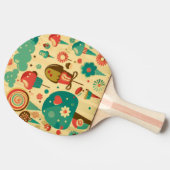 Schattige retro ontwerp kinder Ping Pong Paddle Tafeltennisbatje (Zijkant)