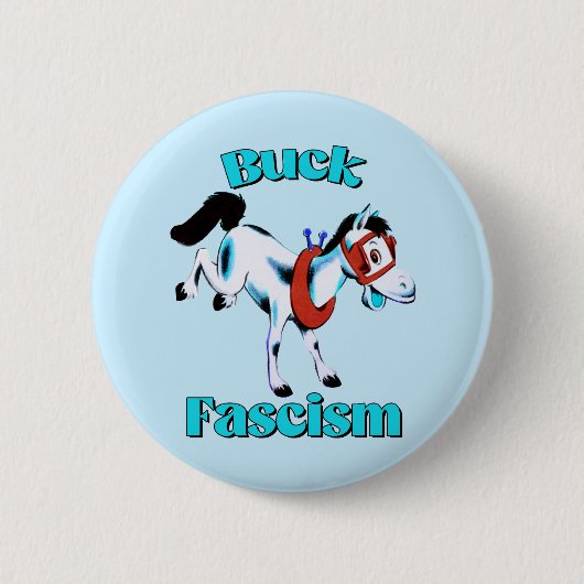 Schattige Retro Paard - Buck Fascisme Ronde Button 5,7 Cm (Voorkant)