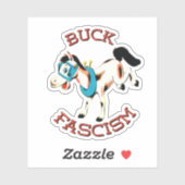 Schattige Retro Paard - Buck Fascisme Sticker (Vel)