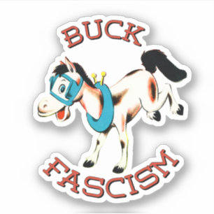 Schattige Retro Paard - Buck Fascisme Sticker