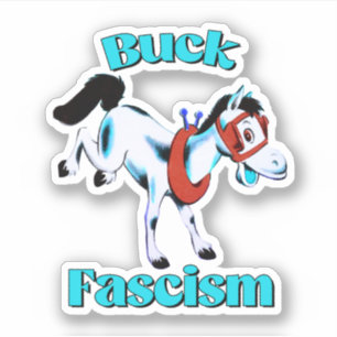 Schattige Retro Paard - Buck Fascisme Sticker