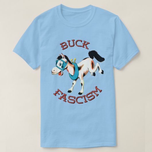 Schattige Retro Paard - Buck Fascisme T-shirt (Design voorkant)