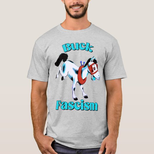 Schattige Retro Paard - Buck Fascisme T-shirt (Voorkant)
