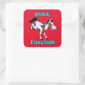 Schattige Retro Paard - Buck Fascisme Vierkante Sticker (Tas)