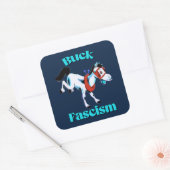 Schattige Retro Paard - Buck Fascisme Vierkante Sticker (Envelop)