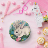 schattige retro  paasbunnies papieren kommen (Feest)