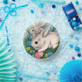 schattige retro  paasbunnies papieren kommen (Feest)