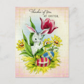 schattige retro paasfeest briefkaart (Voorkant)