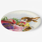 schattige retro paasfeest papieren bordje (Gekanteld)