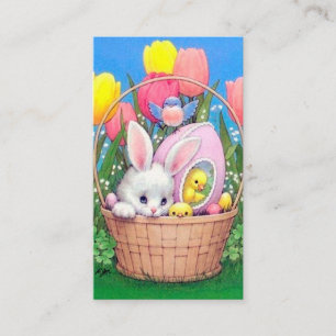 schattige retro paasfeest visitekaartje