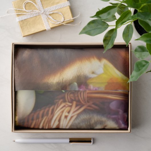 Schattige retro paaskonijnentissuepapier tissuepapier (Geschenk)