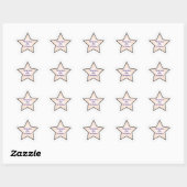 Schattige Retro Pastel Ster Kinderverjaardag Sticker (Vel)