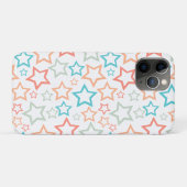Schattige Retro Pastel Sterren Zomer Strand Case-Mate iPhone Case (Achterkant (horizontaal))