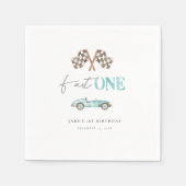 Schattige Retro Race Auto Papier Servet (Voorkant)