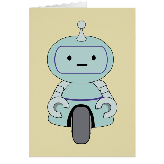 Schattige Retro Robot Illustratie (Voorkant)