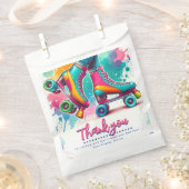 Schattige Retro Roller Schaats Verjaardagsfeest Bedankzakje (Geknipt)