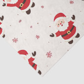 Schattige Retro Santa kersttissuepapier Tissuepapier (Detail)