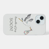 Schattige Retro Schoon Hoestel | bundel van vreugd iPhone 15 Case (Achterkant horizontaal)