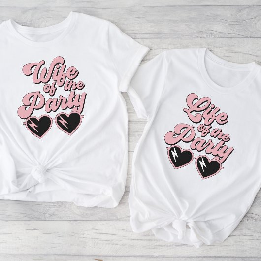 Schattige retro script leven van de party bachelor t-shirt