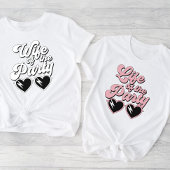 Schattige retro script leven van de party bachelor t-shirt