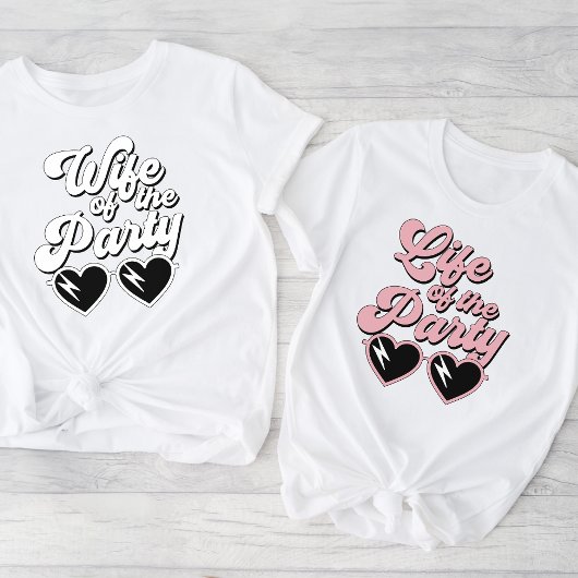 Schattige retro script leven van de party bachelor t-shirt