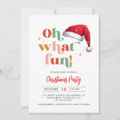 Schattige retro script oh wat leuk kerstfeest kaart (Voorkant)