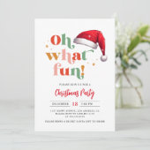 Schattige retro script oh wat leuk kerstfeest kaart (Staand voorkant)