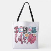 Schattige Retro "Scrub Life" Verpleegkundigen Grot Tote Bag (Voorkant)