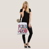Schattige Retro "Scrub Life" Verpleegkundigen Grot Tote Bag (Op model)