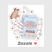 Schattige Retro Skelet Anti-Angst Sap Vinyl Sticker (Vel)