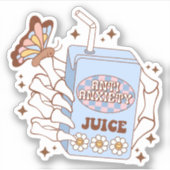 Schattige Retro Skelet Anti-Angst Sap Vinyl Sticker (Voorkant)