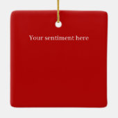 schattige retro  Valentijn hond voegt sentiment to Keramisch Ornament (Achterkant)