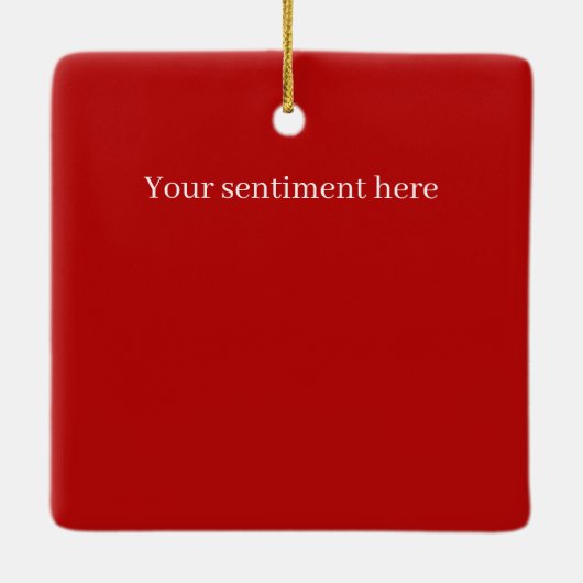 schattige retro Valentijn hond voegt sentiment to Keramisch Ornament (Achterkant)