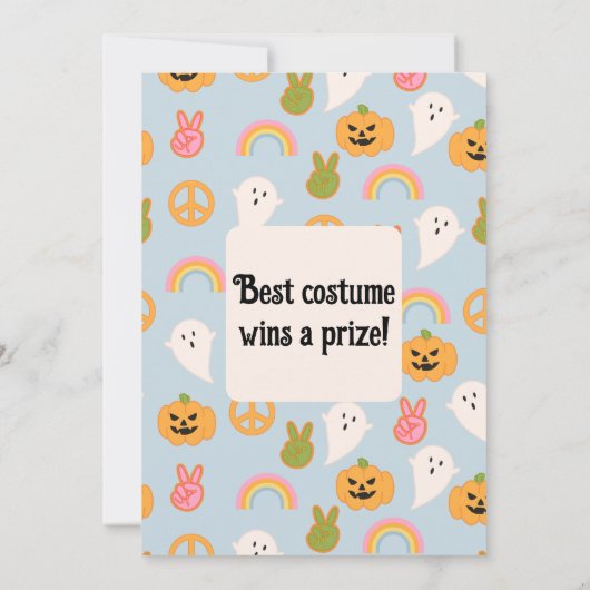 Schattige Retro Verjaardag Halloween Feest Kaart (Achterkant)