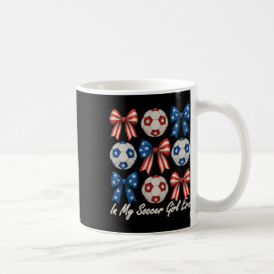 Schattige Retro Voetbal Meisje Coquette Strik Voor Koffiemok