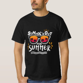 schattige retro vorige schooldag voor de zomer t-shirt